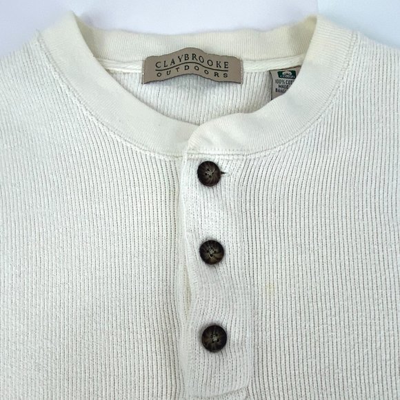 Men's 100 Cotton Pullover Sweater Claybrooke Outdoors NEW Size L Large Shirt - Picture 4 of 5